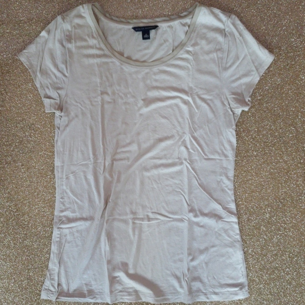 Banana Republic dressy t shirt shimmer gold size M